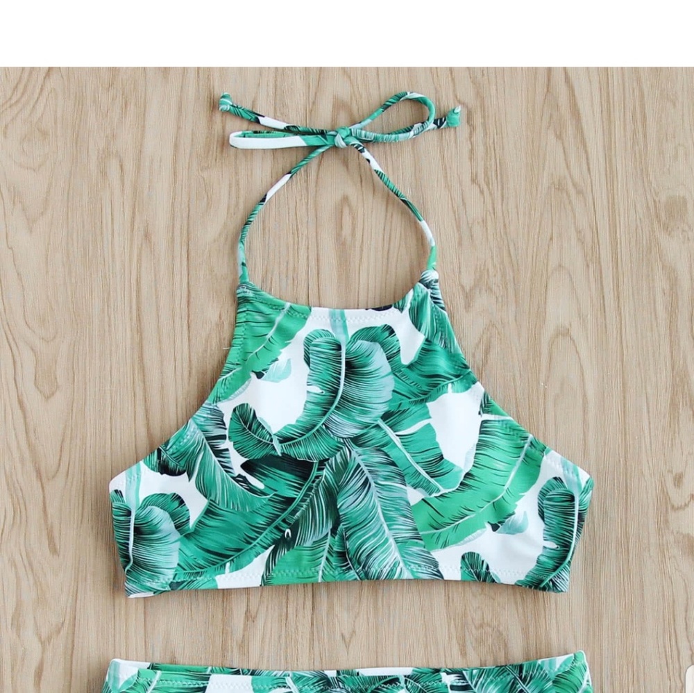Jungle Print Halter Bikini Set